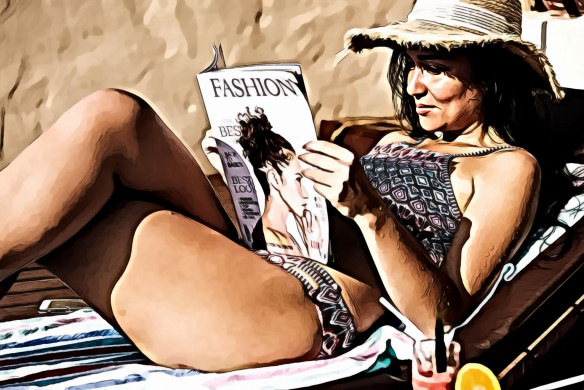 Photo of Woman Reading Magazine