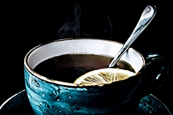 Blue Ceramic Tea Cup