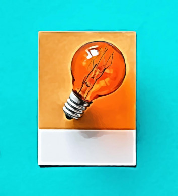 Edison Bulb On Paper