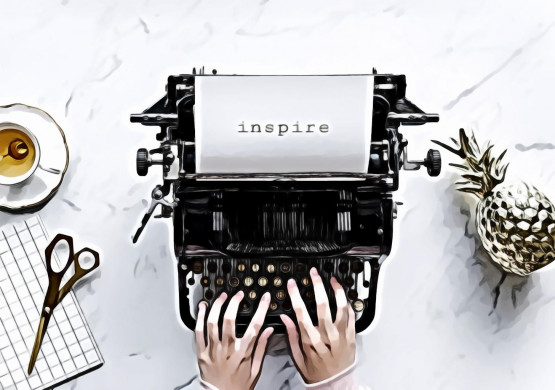 Person Using Inspire Typewriter