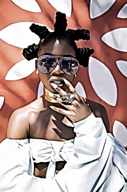 Photo of Woman in White Crop Top and Silver-colored Framed Aviator Sunglasses