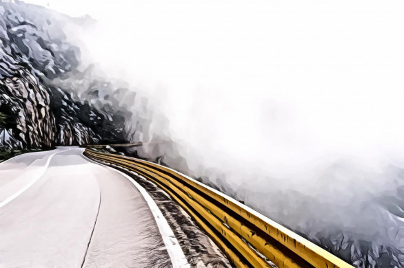 Photography of Highway with Near Fog