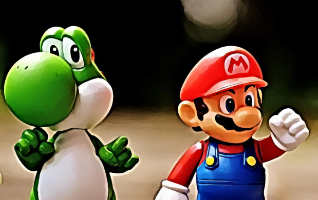 Super Mario and Yoshi Plastic Figure