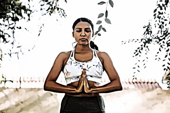 Woman Doing Yoga Activity