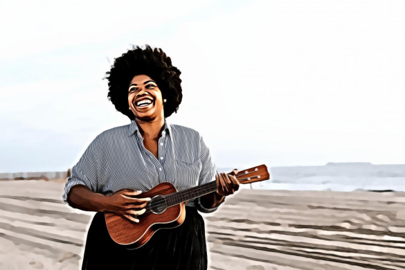 Woman Playing Ukulele