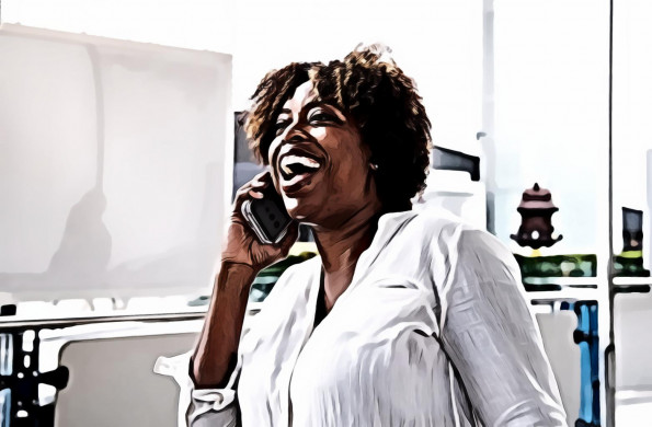 Woman Talking on a Phone