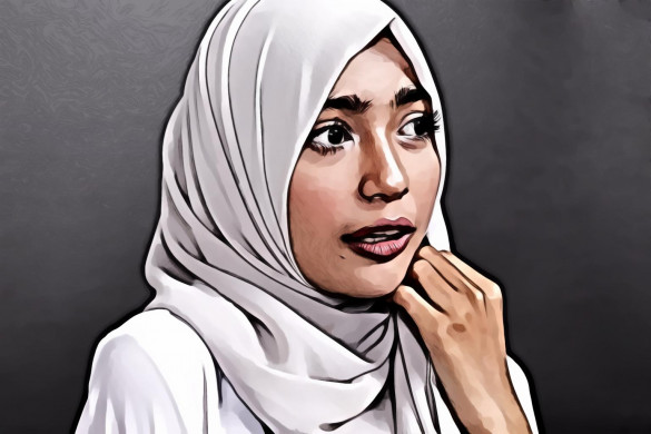 Woman Wearing White Hijab Veil