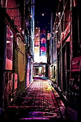 Lighted Up Alleyway