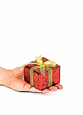 Person Holding Red Gift Box