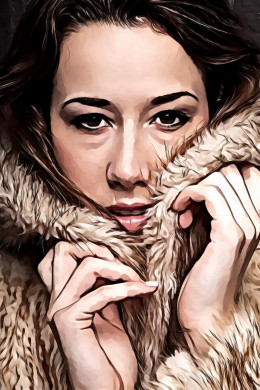 Photo of Woman Covered With Brown Fur Coat