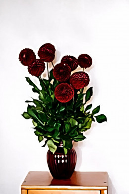 Red Flower Vase