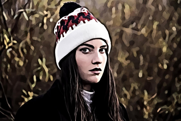 Woman Wearing White Beanie