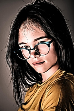 Close-Up Portrait of Woman Wearing Eyeglasses