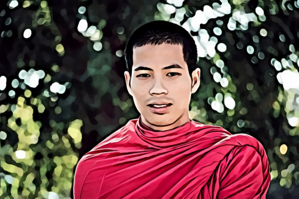 Man Wearing Red Crew-neck Long-sleeved Shirt