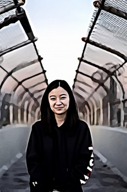 Portrait of Girl Wearing Jacket In Tunnel