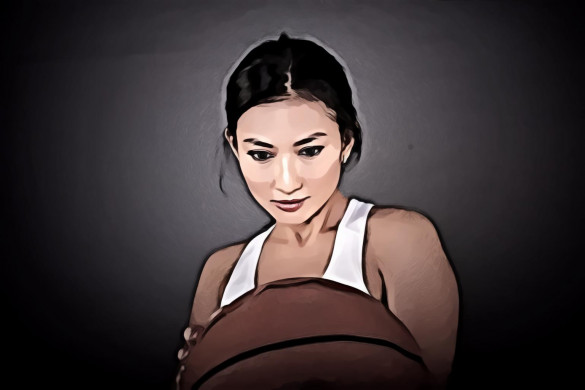 Woman Holding Basketball