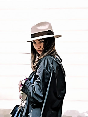 Woman Wearing Fedora