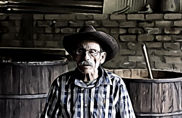 Man Wearing Cowboy Hat