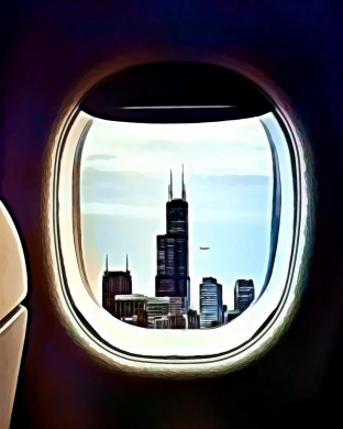 Window view of an airplane