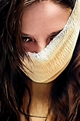 Woman Wearing Breathing Mask