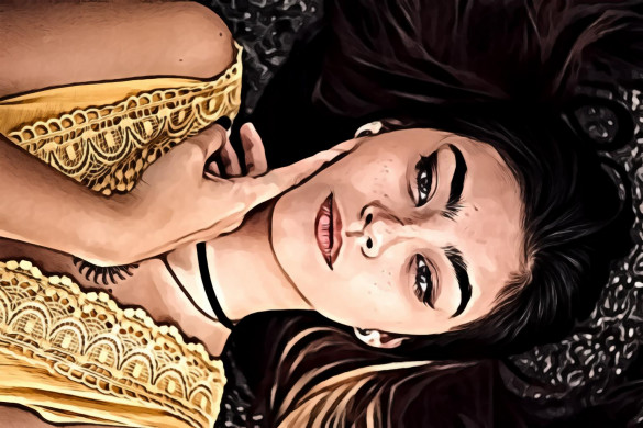 Woman lying on ground