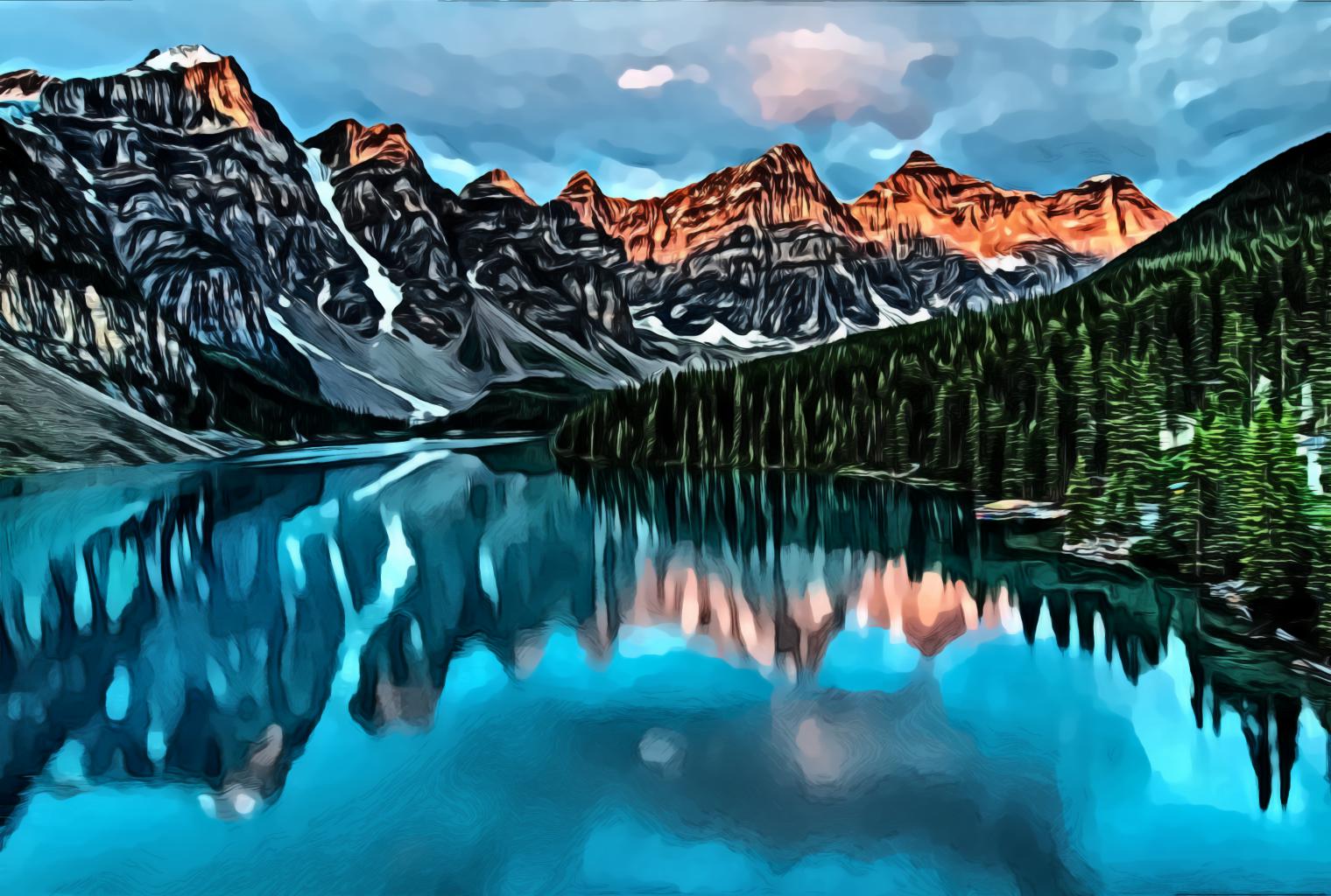 Lake and Mountain