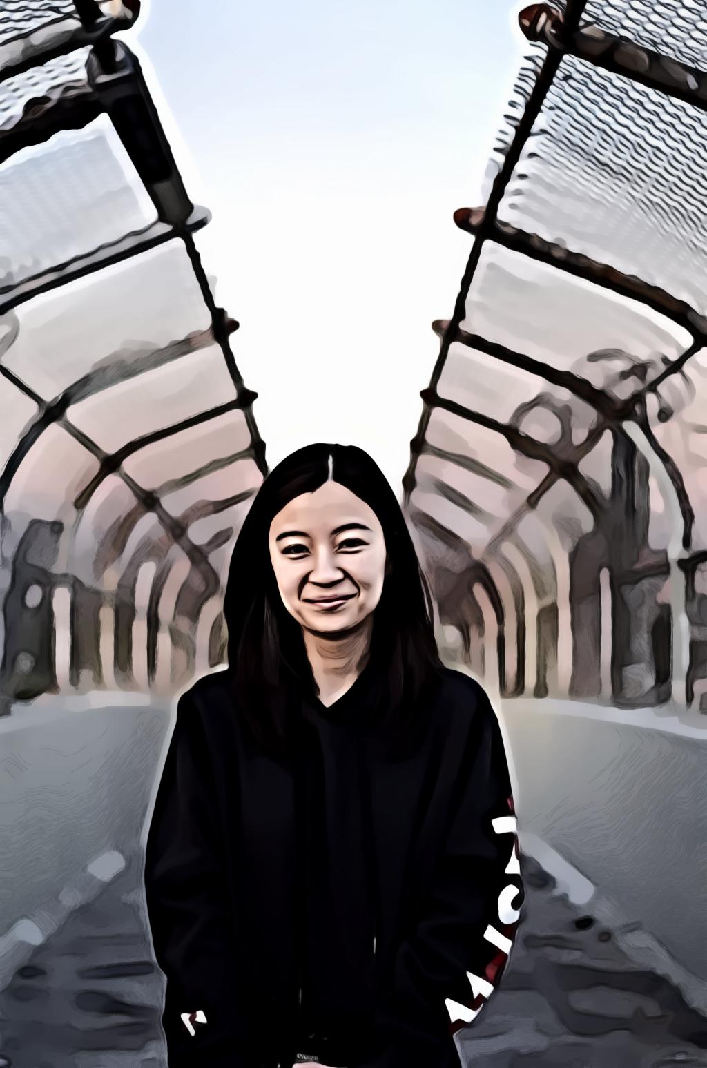 Portrait of Girl Wearing Jacket In Tunnel